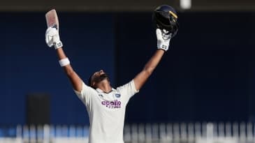 Padikkal century puts India ahead on hard-fought day